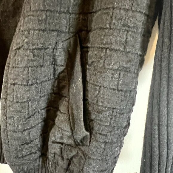 Annette Gortz Women's Full Zip Merino Wool Black Sweater M - Picture 10 of 14